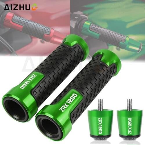 7/8" 22MM Handlebar Hand Grips FOR KAWASAKI ZRX1200 ZRX 1200 1999-2007 2006 2005 Motorcycle Accessories Handle Bar End Cap Plug
