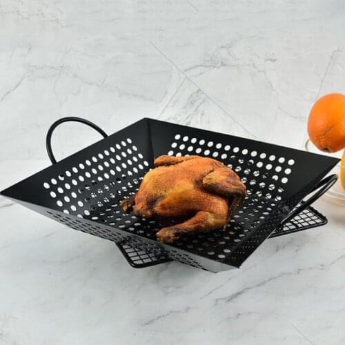 BBQ Barbecue Plate Non-Stick Carbon Steel Frying Pan Square Teppanyaki Chicken Pan Food Kitchen Outdoor Creative Artifact Tools