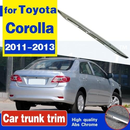 Car styling For Toyota Corolla 2011 2012 2013 Abs Chrome 1pc Per Set Car Rear Trunk Molding Lid Cover Trim