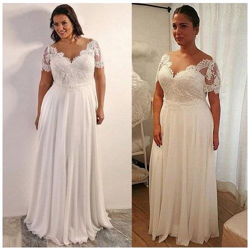 Baroque Summer Chiffon Wedding Dresses