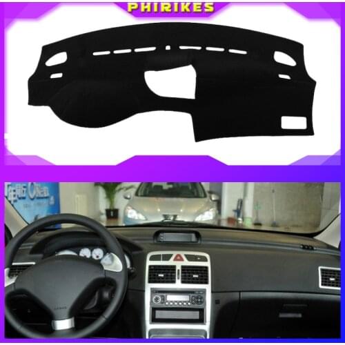 For Peugeot 307 Dashboard Cover Mat Pad Dashmat Dash Sun Shade Car Styling Instrument Carpet Accessories