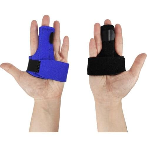 Breathable Trigger Finger Splint Brace Middle Pinky Pointer Thumb Curved Broken Fingers Straighten Support with Palm Strap