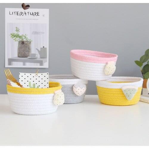 Nordic Cotton Storage Basket Kitchen Storage Party Organizer Makeup Organizer Gift Home Desktop Decoration Accessories