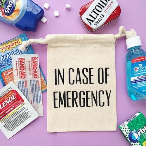 Bachelorette party hangovers kit custom in case of bag wedding Favor Bag gift bag hen party emergency survival kit welcome bags