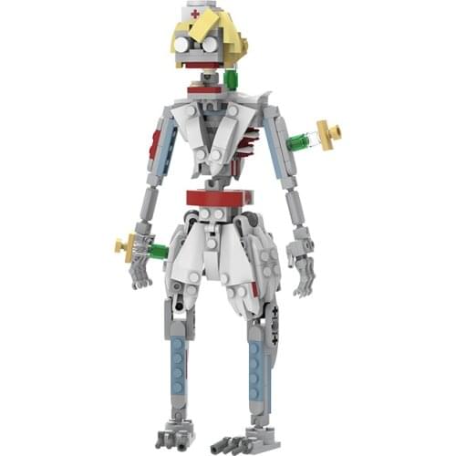 MOC Nurses Horror Doctor DIY Halloween Zombie Model Building Blocks Disguised Nurse Role Creativity Halloween Gifts for Children