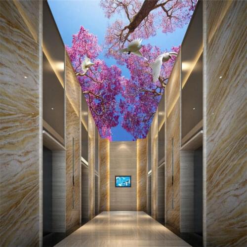 3D ceiling painting wallpaper peach wonderful 3d ceiling custom home decoration 3d painting ceiling