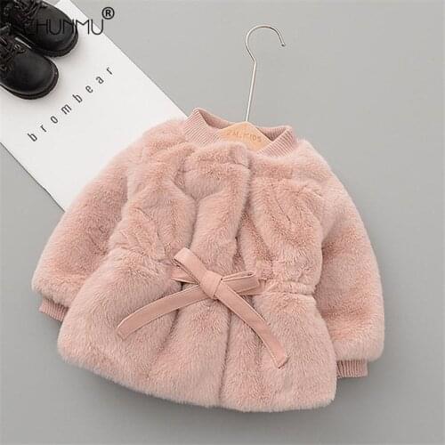 Baby Girl Clothes New Autumn Winter Fur Coat Fashion Girl Fleece Padded Cardigan Jacket Warm Thicken Cotton Baby Coat