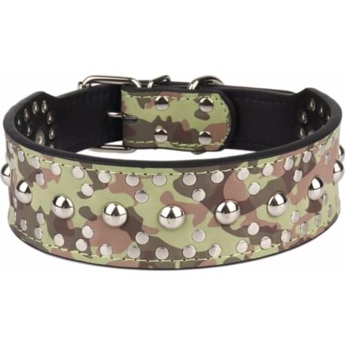 PipiFren Genuine Leather A Big Dogs Collars Accessories Large Dog Necklace Pets Collar collier pour chat animaux reglable