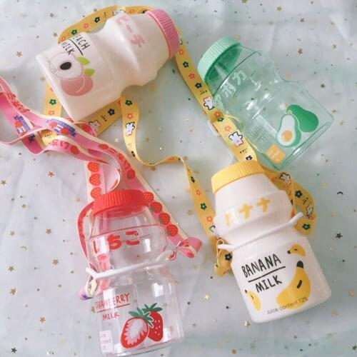 480Ml Fruit Plastic Water Bottle Bpa Free Portable Leak Proof Travel Drinking Bottle for Kids Girl Anti Fall Water Cup NEW 2020