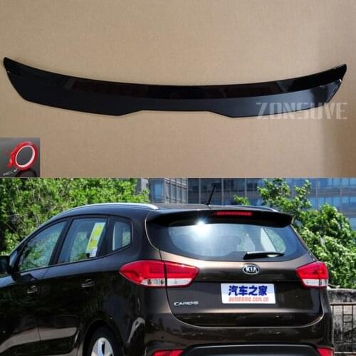 Use For Kia Carens 2012-2016 Year Roof Spoiler Carbon Fiber Look Accessories Body Kit Factory Style