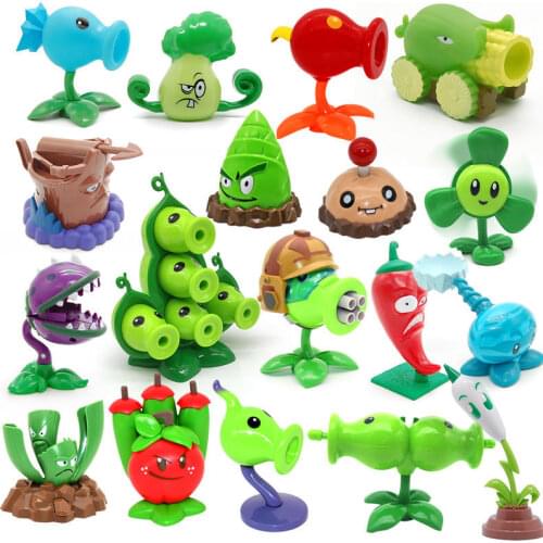 Genuine Plants Vs. Zombies 2 Toy Boy Single Launchable Soft Glue Pea Shooter Sunflower Toy