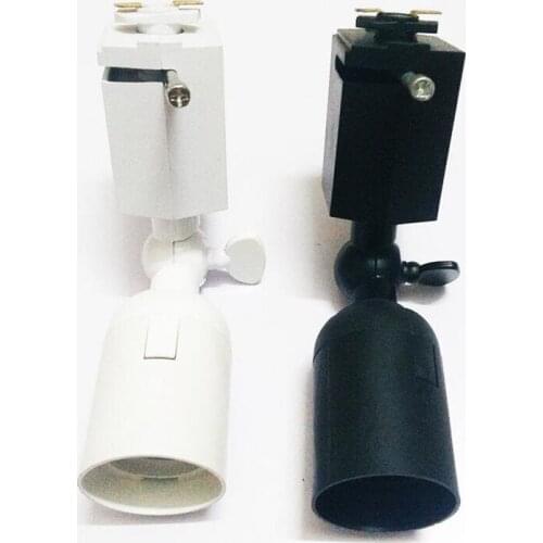 Adjustable angle E27 track lamp head socket two wire connector track spotlight lamp holder x20