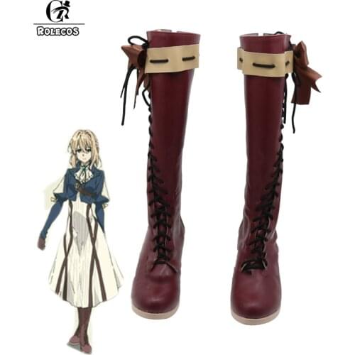 ROLECOS Japanese Anime Violet Evergarden Cosplay Boots Women Cosplay Shoes Japanese Anime Cosplay Violet Evergarden Boots