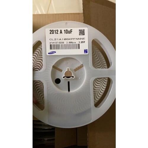 SMD capacitor CL21A106KPFNNNE 0805 106K 10V 10% 2012 10UF CL05B104KO5NNNC 0402 104K 16V 10% 1005 100NF CL10A226MQ8NRNC 0603 226M