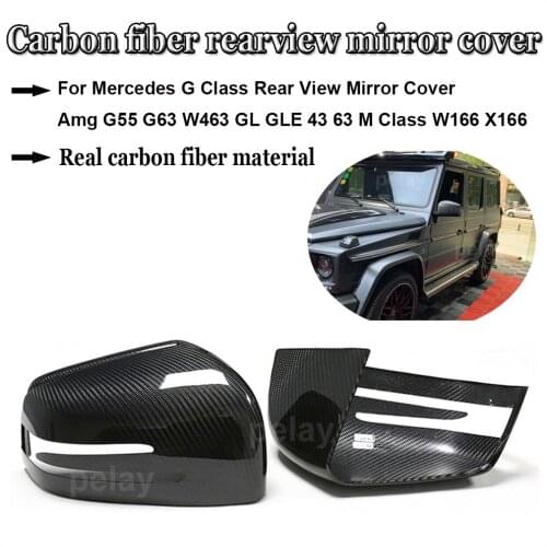 Dry Carbon for Mercedes G Class Rear View Mirror Cover Amg G55 G63 W463 GL GLE 43 63 M Class W166 X166 Dry Carbon Side Caps