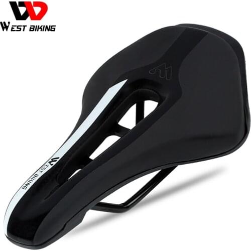 WEST BIKING Bicycle Saddle Ultralight MTB Road Bike Racing Seat Soft Cushion PU Breathable Cycling Saddle Bicycle Accessories