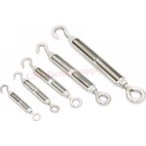 304 Stainless steel flower basket screw M4 M5 M6 Rotate Chain wire rope tensioner Bloom bolt tension turnbuckle