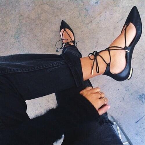 Impera Christy Lace Up Ankle Tie Flats Women Sandals Boots Leather Gladiator Sandals Women Cage Casual Shoes Woman Sandalias