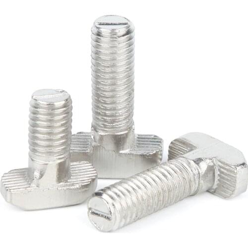 10pcs 5pcs M5 M6 M8 T Hammer Head T Bolt Aluminum Connectors T Head Bolts Screws for 20/30/40/45 Aluminum Profile