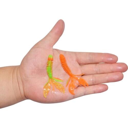 10Pcs/lot 80mm Soft Baits Shad Soft Lure For Fishing Lure Bait Worm Smell Perch Fork Tail Catfish Jig Carp Silicone Wobblers