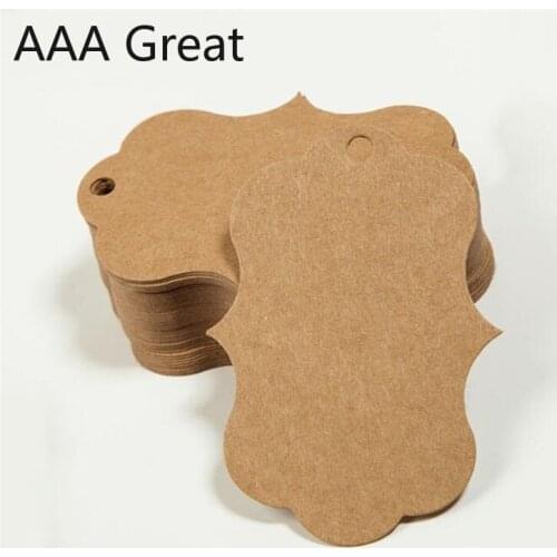 100Pcs/Lot Invitations Card Kraft Paper Craft Favors Decoration Halloween Christmas Birthday Party Supplies Tags Blank