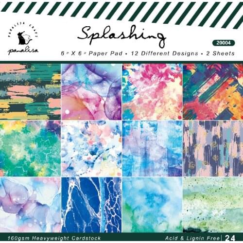 12sheets Colorful Splashing scrapbook paper origami paper DIY Card Making Handmade Home deco gift Background arts and crafts