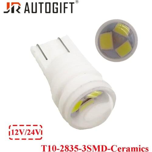 20PCS 12V/24V Led Car Turn Side Light 2835 3SMD White W5W 168 Auto Wedge Parking Bulb License Plate Light