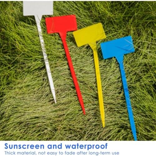 24Pcs Plastic Plant Label Outdoor Waterproof Plant T Type Label Reusable Garden Plant Label Address Signs