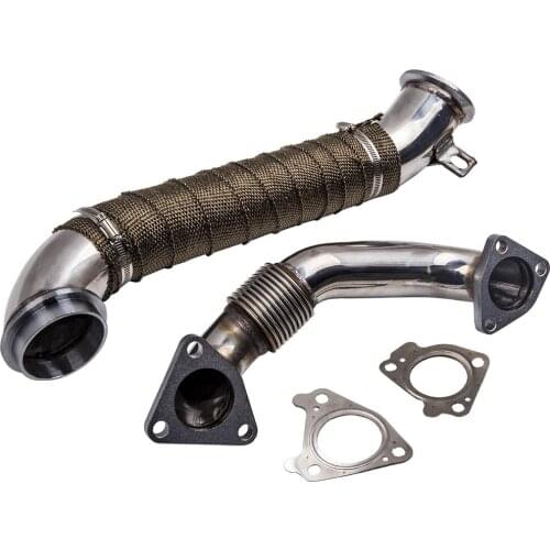 3" Turbo Downpipe Passenger Side Up-Pipe Piping for GMC 6.6L Duramax 2001-2016