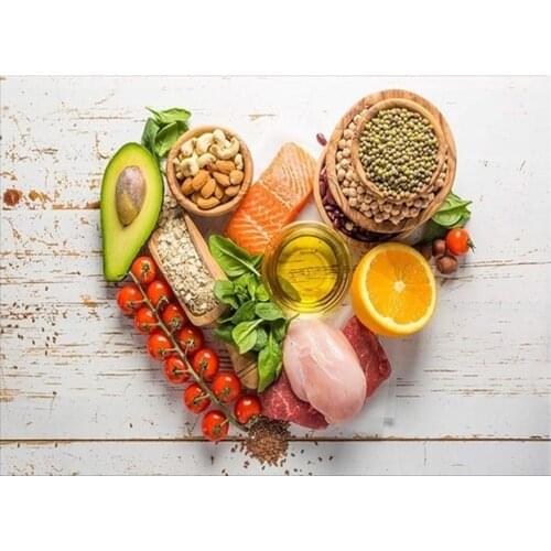 5d Diy Diamond Painting Food fruit meat Diamond Embroidery Cross Stitch Full Square Round Diamond Mosaic pattern kitchen decor