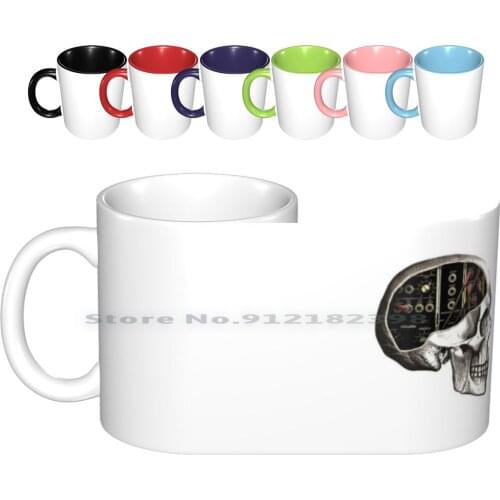 Analog Modular Synthesizer Skull For Synth Nerd Ceramic Mugs Coffee Cups Milk Tea Mug Synthesizer Analog Synth Modular Music