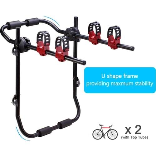 Car Rear Bicycle Racks Loading 2 Bikes Trunk Mount Bike Cycling Stand Storage Carrier for SUV Hatchback