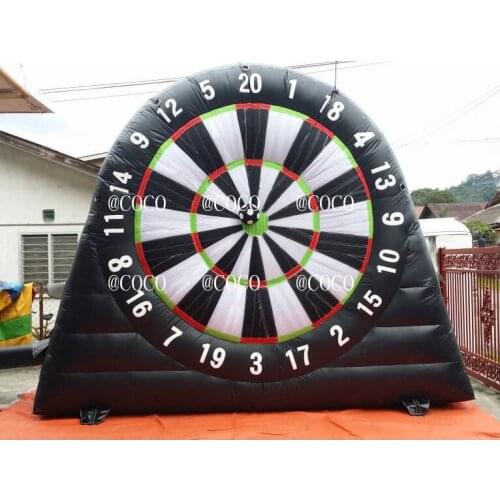 Free air ship to door!3m/4m/5m high big blow up inflatable football dart board, Inflatable soccer foot dart with 5 balls