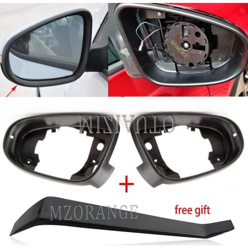 For VW Golf 6 MK6 GTI R20 Door Rear View Mirror Holder Trim Side Wing Mirror Housing Frame Casing Cap for Touran 2009-2015