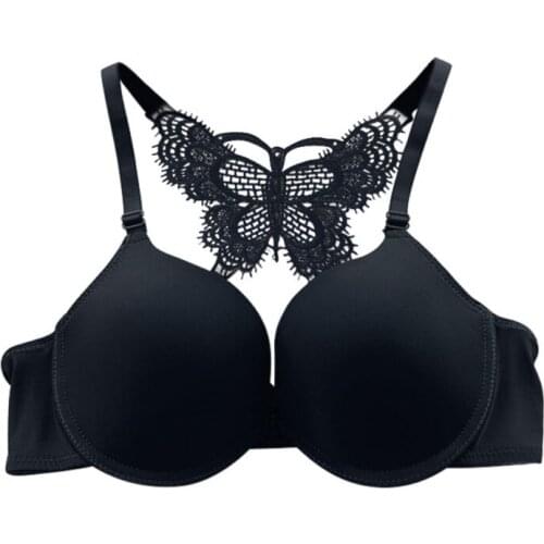 Women Lace Push Up Bra Padded Underwear Beauty Back Bras Front Closure Bras Sexy Lingerie