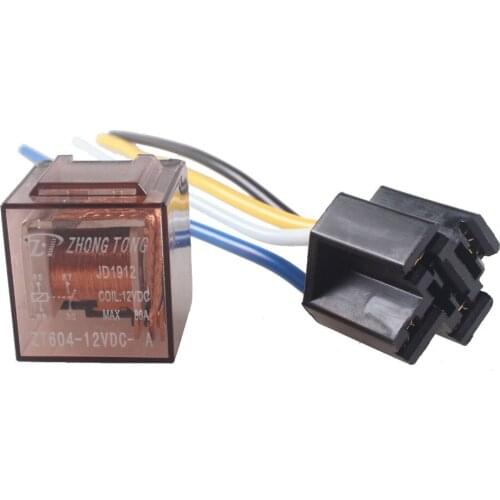 EE support Car 12V 12 Volt DC 80A AMP Transparent Relay & Socket SPDT 4Pin 4 Wire