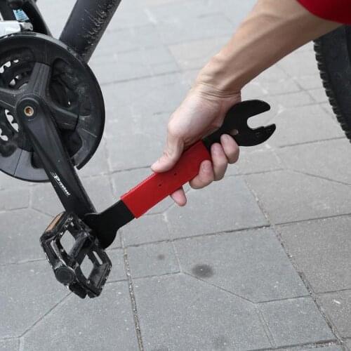 15/16/17mm Bicycle Repair Spanner MTB Road Bike Foot Pedals Wrench Cycling Accessories Bikes Repair Tools for Riding Black Red