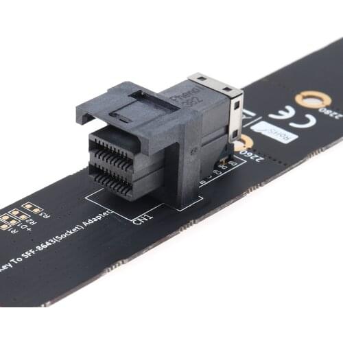 M.2 Key Module with Mini-SAS H D (SFF-8643) 36-Pin Connector for U.2 SFF-8639 NVMe SSD M2 Screw Support Intel 750 U.2