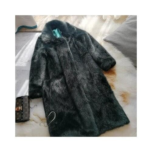 Top brand High-end New Style Fashion Women Faux Fur Coat S24 high quality