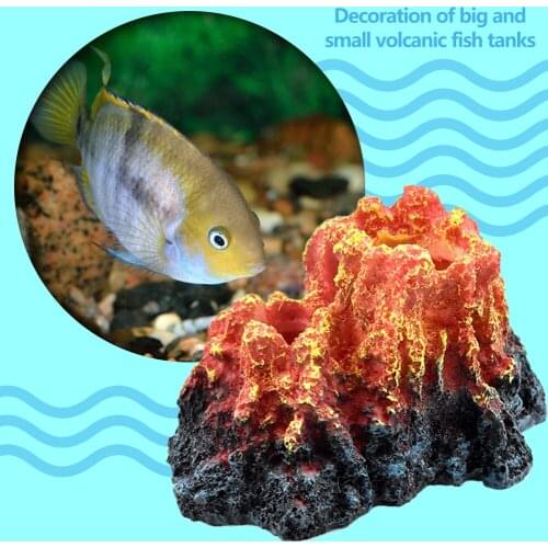 New Aquarium Fish Tank Decor Volcano Shape Air Bubble Stone Oxygen Pump Ornaments Embellishment 1PCS DIY Crafts Decorations