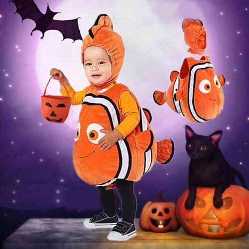 New Finding Nemo Baby Costume Halloween Christmas Cosplay Costume Fish Clownfish Pixar Animated Little Baby Child Kids