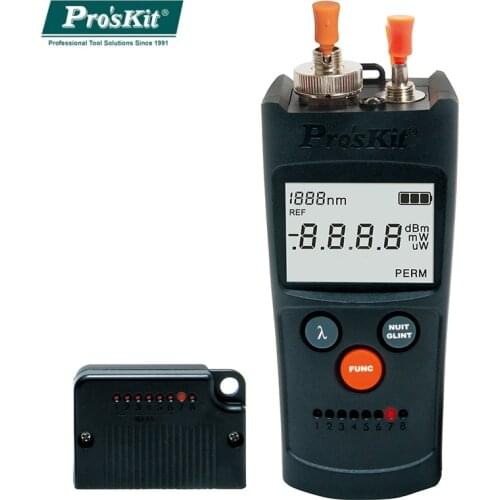 ProsKit Optical Power Meter MT-7602-C 4-IN-1 VFL Cable Network Tester Fault Finder LED Light Fiber Optic Power Multimeter