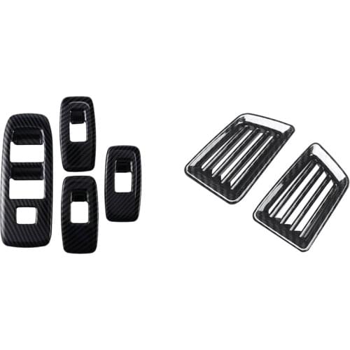 Window Lift Switch Panel Cover for Ford Ranger / Everest 2015-2021 & Side Air Conditioning Dashboard Vent Cover