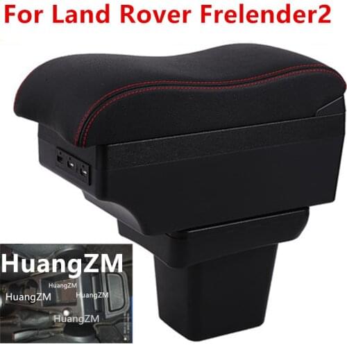 For Land Rover Frelender2 armrest box central Store content Storage box with cup holder ashtray products with USB LED