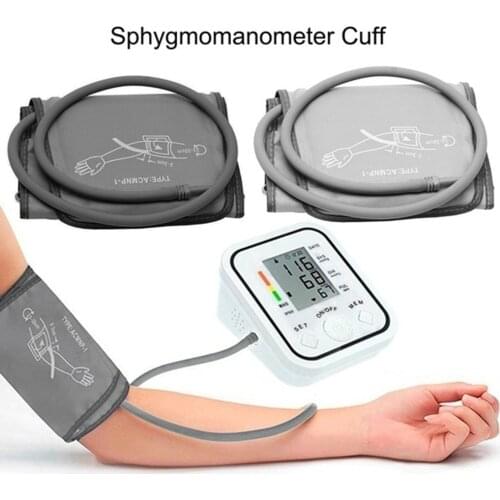 Adjustable Adult Large Arm Blood Pressure Monitor Cuff Replacements Gray Silver Gray, Great For Adults Elderly And Teenager
