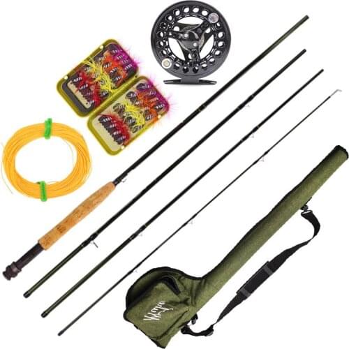Fly Fishing Rod Fly Wheel Set 2.7m high carbon 4 section fly fishing line bait rod with combination stream rod