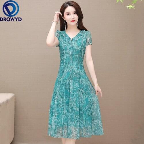 Summer Vintage Boho Sundress Elegant Women Bodycon V-neck Short Sleeve Dress Party Sexy Chic Vestidos 2021 Chiffon Beach Dresses