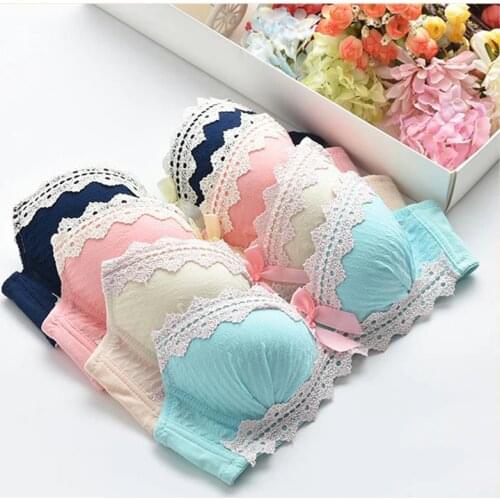 Women Comfortable Breathable Cotton Underwear Push Up Bra Hot Sale Gray Color 3/4 Cup Lingerie Sexy Charming Bra Bralette