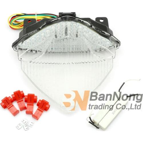 Motorcycle LED Rear Tail Light Integrated Turn Signal Light Running Brake Light Rear Lamp for YAMAHA YZF-R1 R1 2004-2006