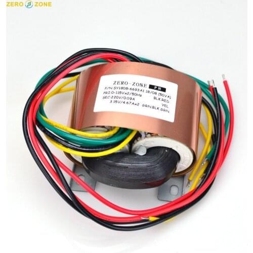 ZEROZONE 50VA HIFI Copper R-core Transformer 0-220V 3.15V-0-3.15V for PRT-11A L10-21